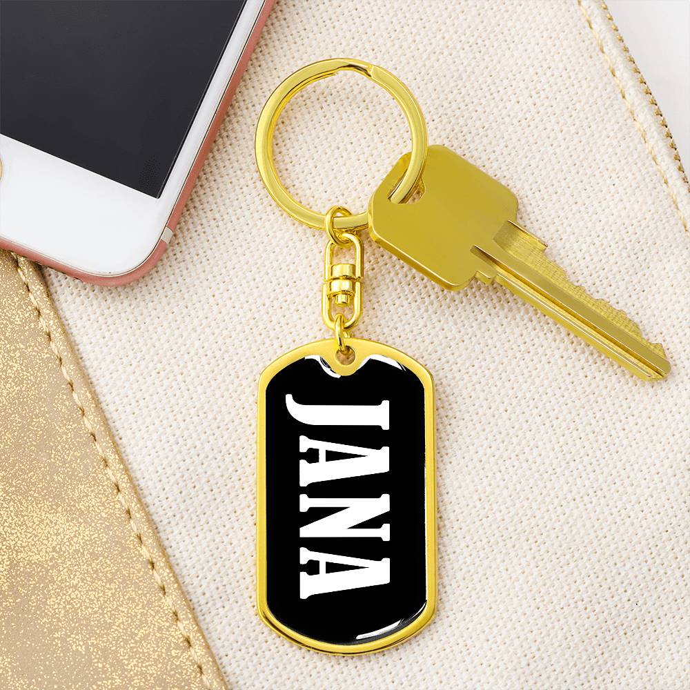 Jana v03 - Luxury Dog Tag Keychain