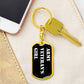 Army Veteran's Girl v3 - Luxury Dog Tag Keychain