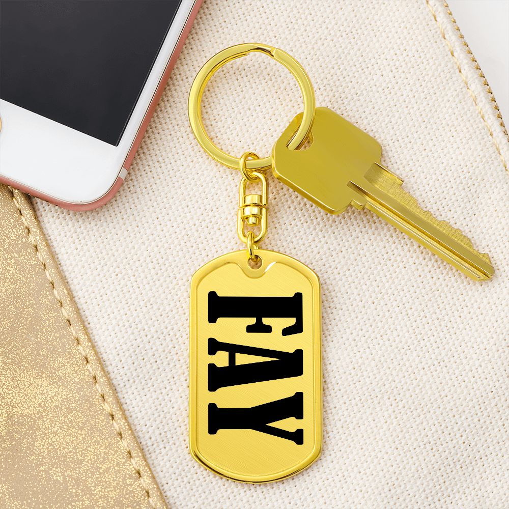 Fay v01 - Luxury Dog Tag Keychain