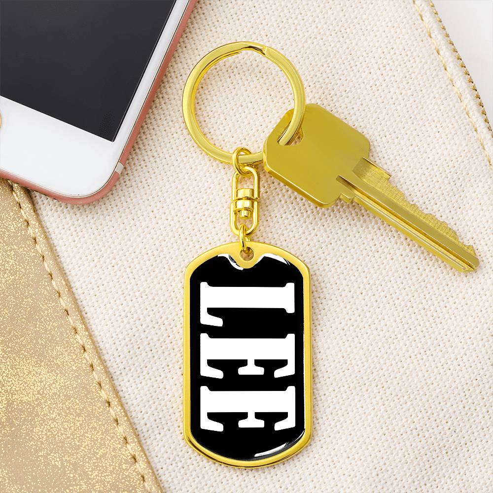 Lee v01w - Luxury Dog Tag Keychain