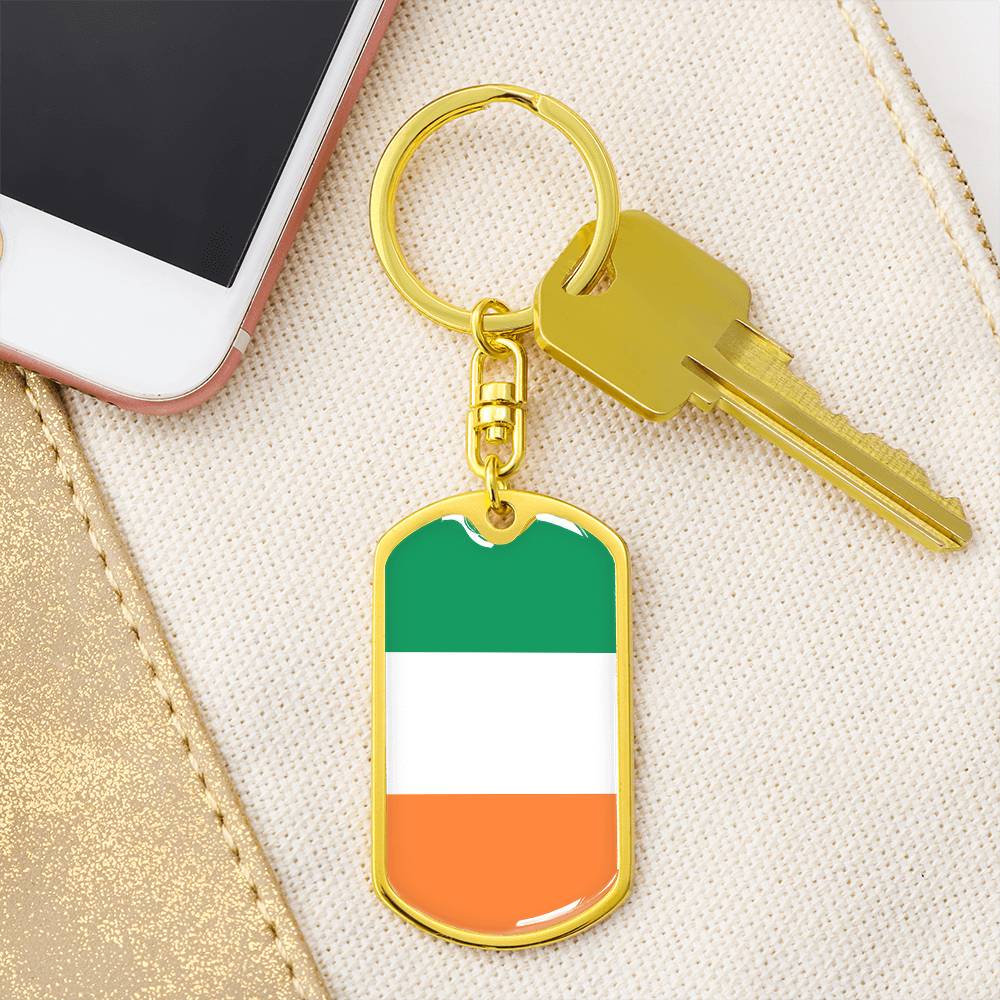 Irish Flag - Luxury Dog Tag Keychain
