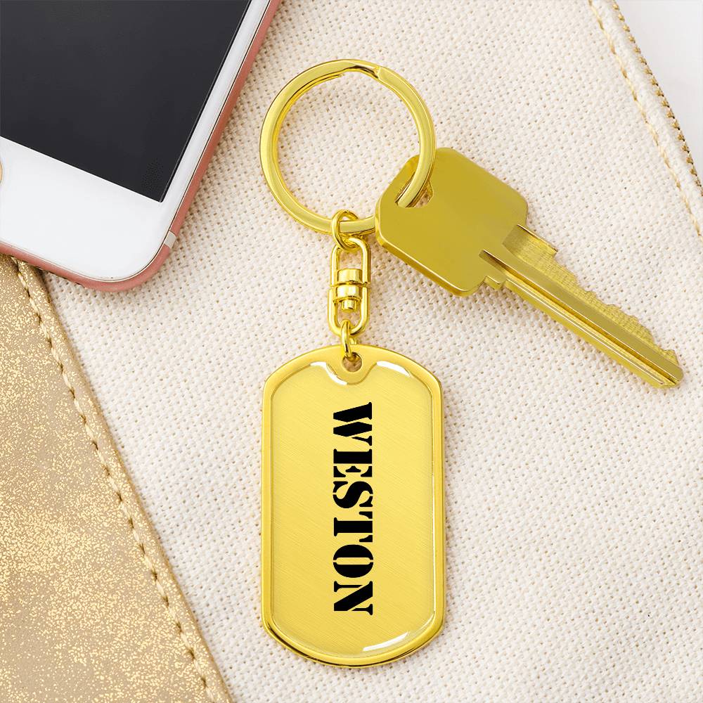 Weston - Luxury Dog Tag Keychain
