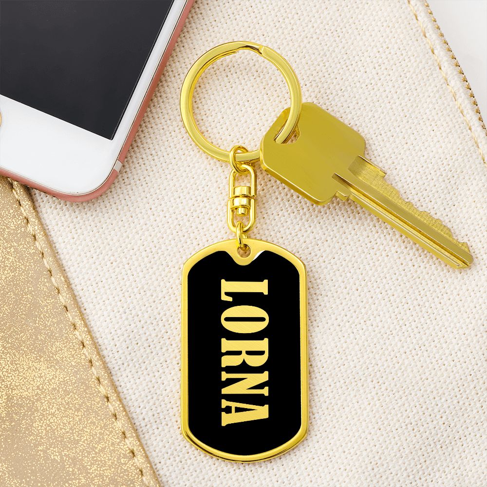 Lorna v02 - Luxury Dog Tag Keychain