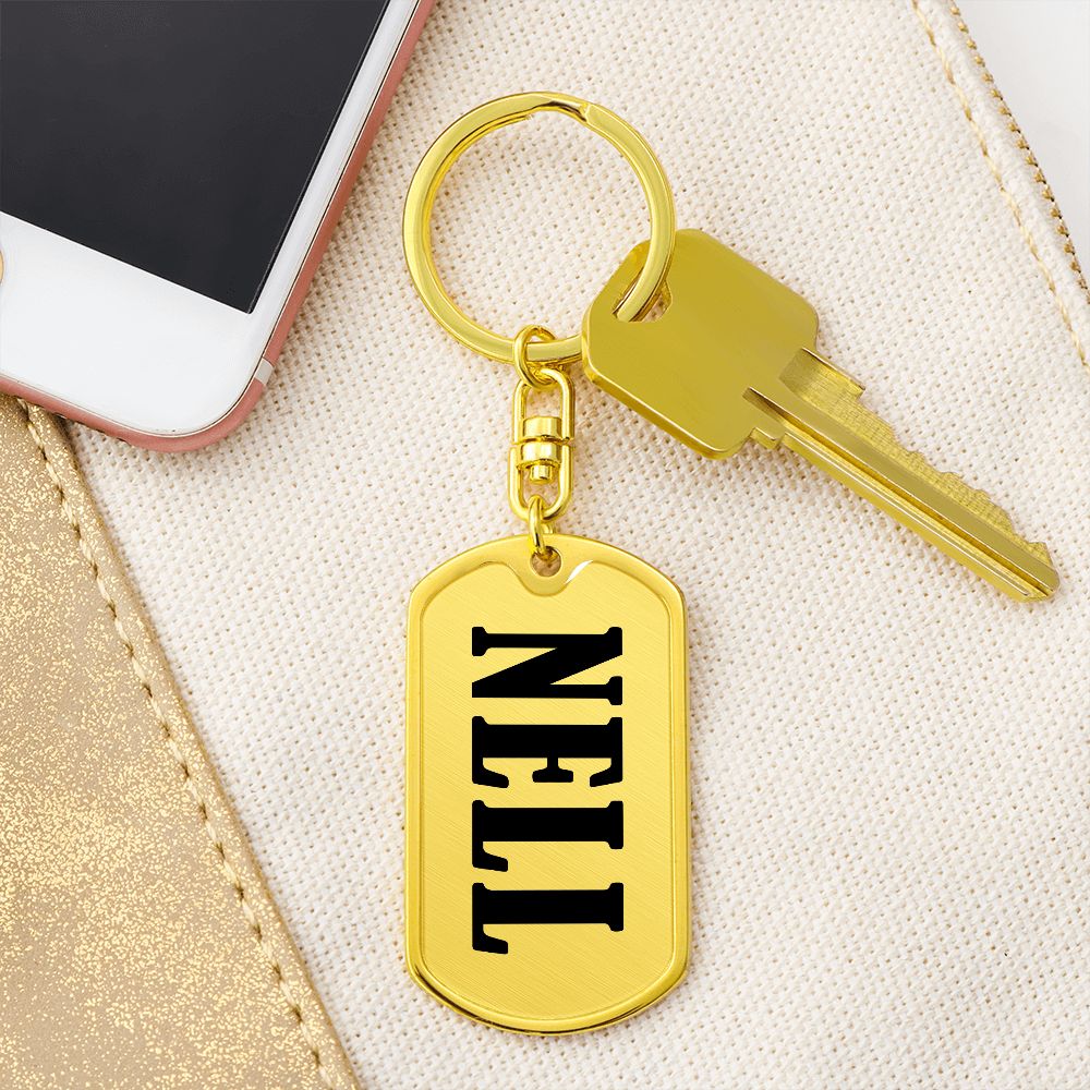 Nell v01 - Luxury Dog Tag Keychain