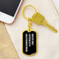 Military Veteran's Grandmother v3 - Luxury Dog Tag Keychain