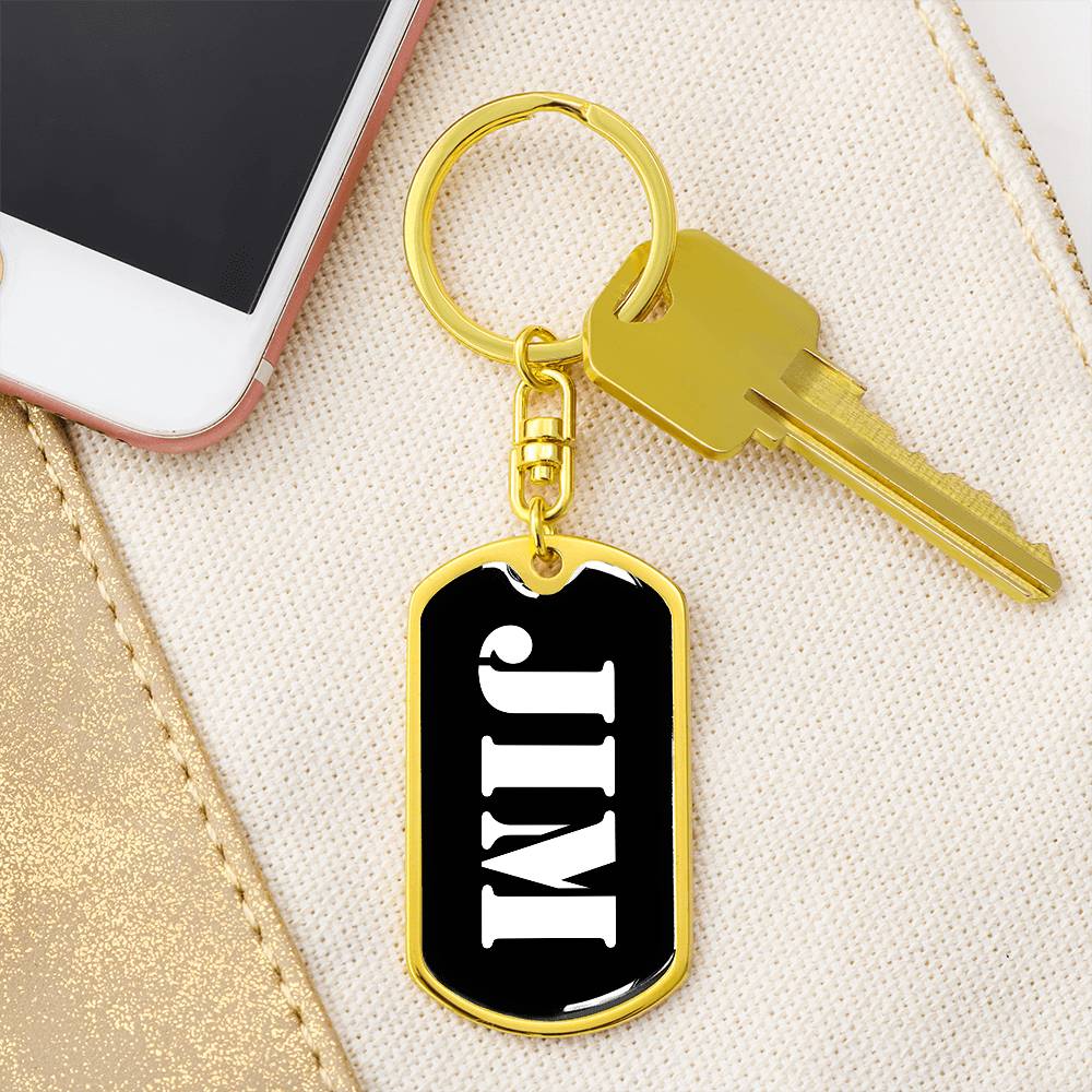 Jim v2 - Luxury Dog Tag Keychain