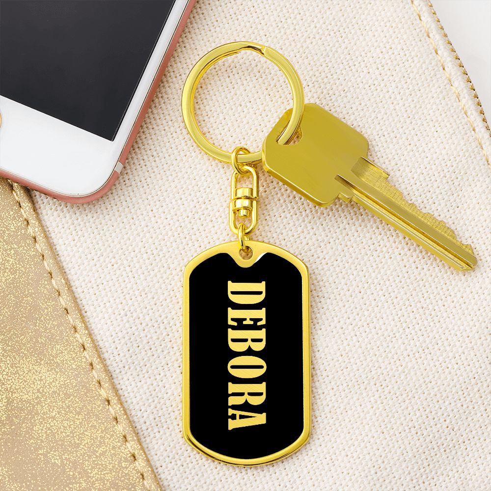 Debora v02 - Luxury Dog Tag Keychain