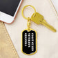 Coast Guard Veteran's Grandma v3 - Luxury Dog Tag Keychain