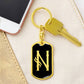 Initial N v001-12 - Luxury Dog Tag Keychain