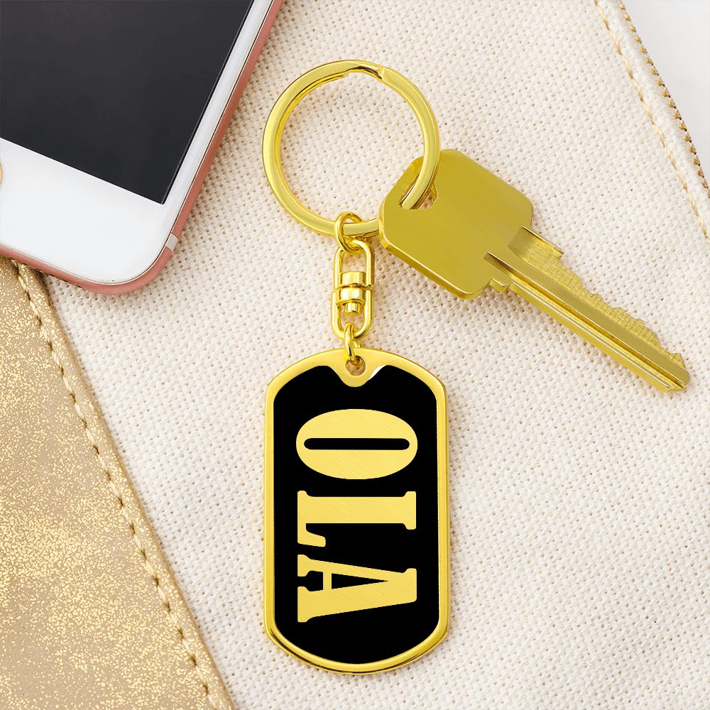 Ola v02 - Luxury Dog Tag Keychain