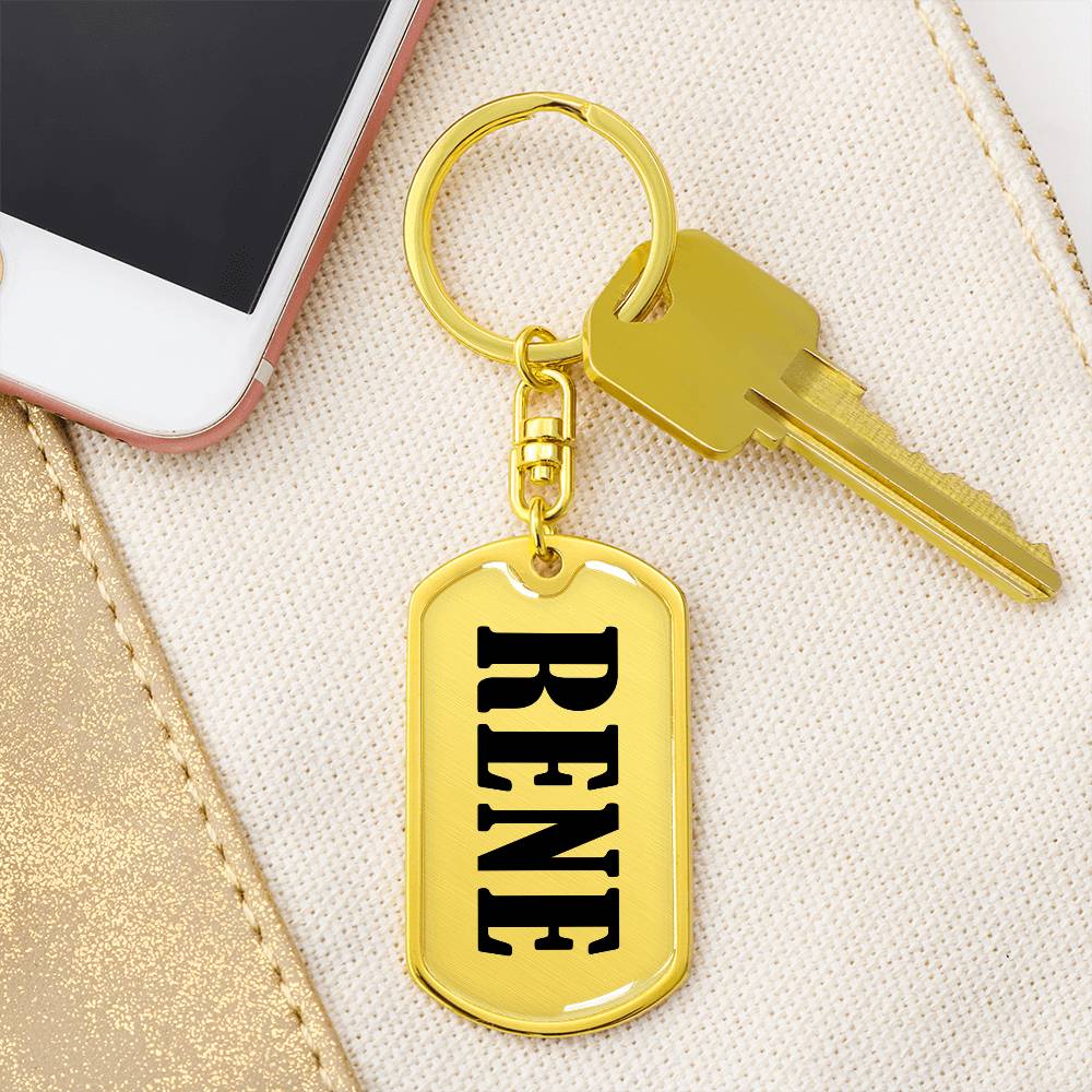 Rene v01 - Luxury Dog Tag Keychain