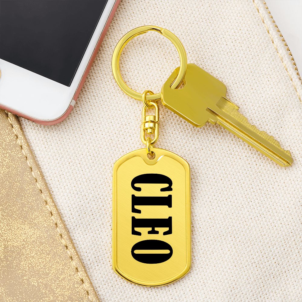 Cleo v01 - Luxury Dog Tag Keychain