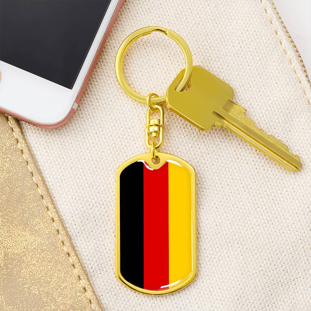German Flag - Luxury Dog Tag Keychain