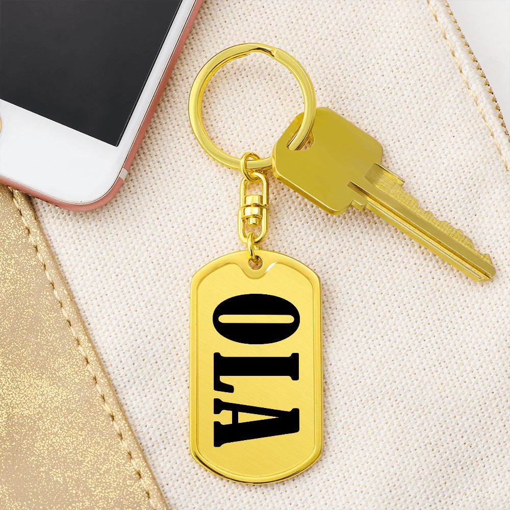 Ola v01 - Luxury Dog Tag Keychain