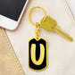 Initial U v2b - Luxury Dog Tag Keychain