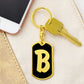 Initial B v2b - Luxury Dog Tag Keychain