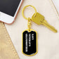 Navy Veteran's Grandmother v3 - Luxury Dog Tag Keychain