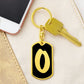 Initial O v2b - Luxury Dog Tag Keychain