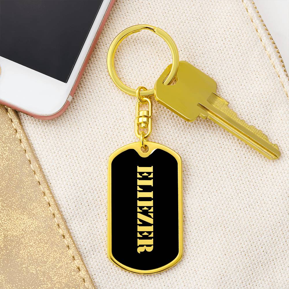 Eliezer v2 - Luxury Dog Tag Keychain