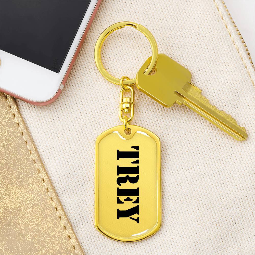 Trey - Luxury Dog Tag Keychain