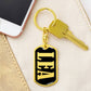 Lea v02 - Luxury Dog Tag Keychain