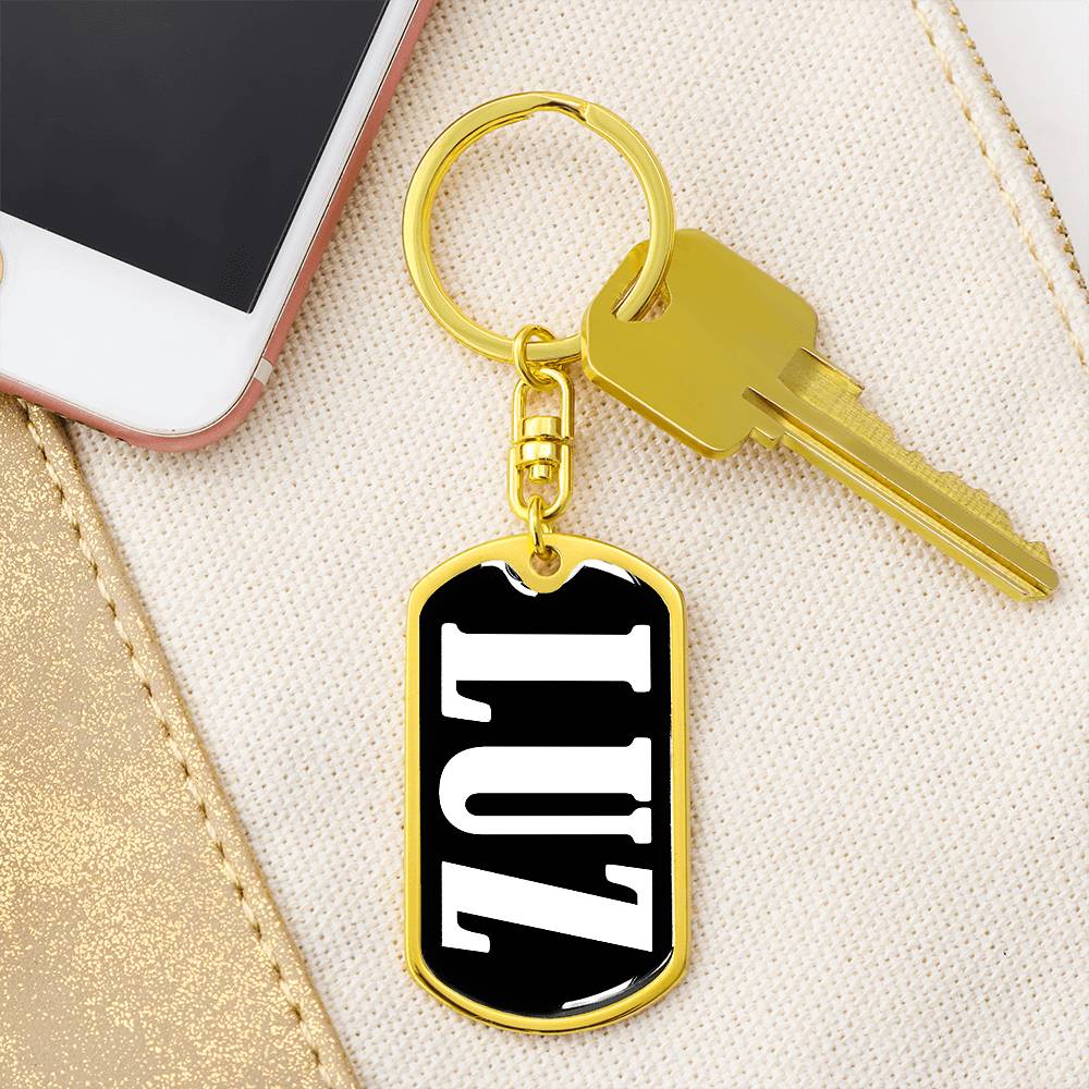 Luz v01w - Luxury Dog Tag Keychain
