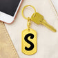 Initial S v1b - Luxury Dog Tag Keychain