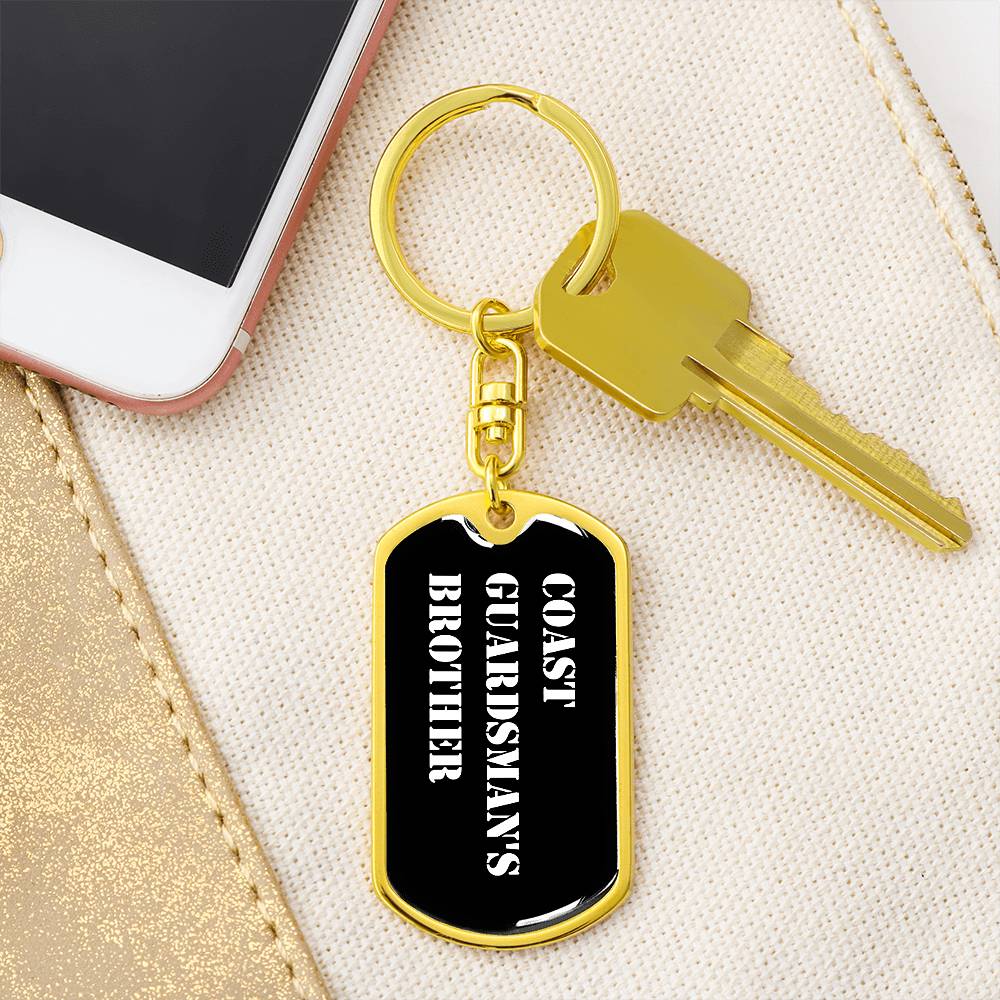 Coast Guardsman's Brother v3 - Luxury Dog Tag Keychain