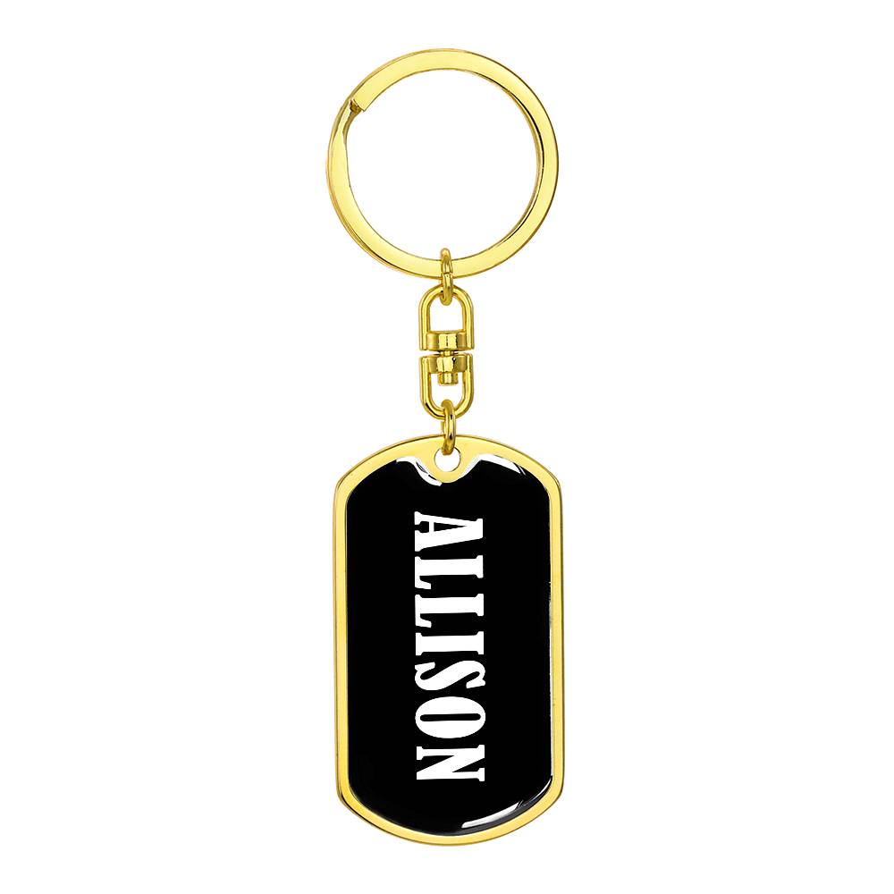 Allison v01w - Luxury Dog Tag Keychain