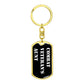 Combat Veteran's Aunt v3 - Luxury Dog Tag Keychain