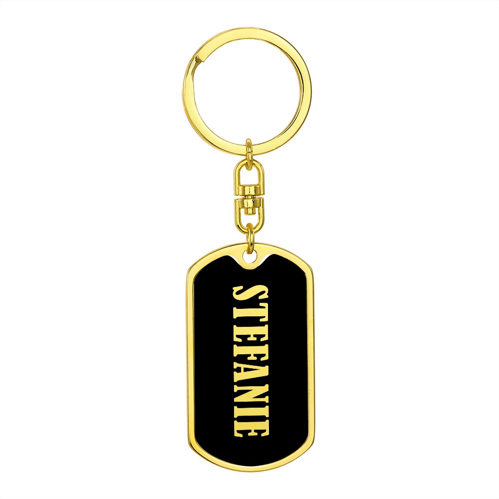 Stefanie v02 - Luxury Dog Tag Keychain