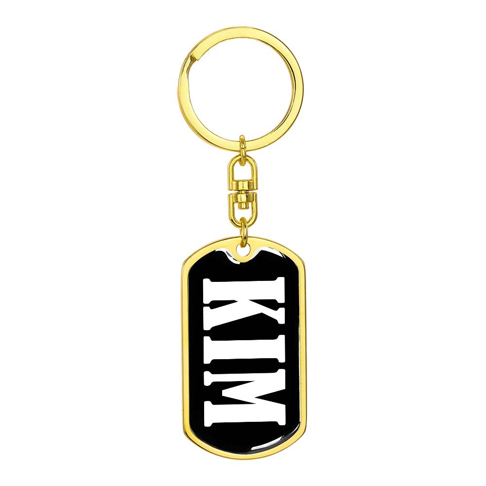 Kim v01w - Luxury Dog Tag Keychain