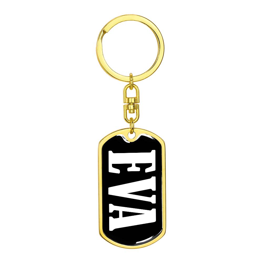 Eva v01w - Luxury Dog Tag Keychain