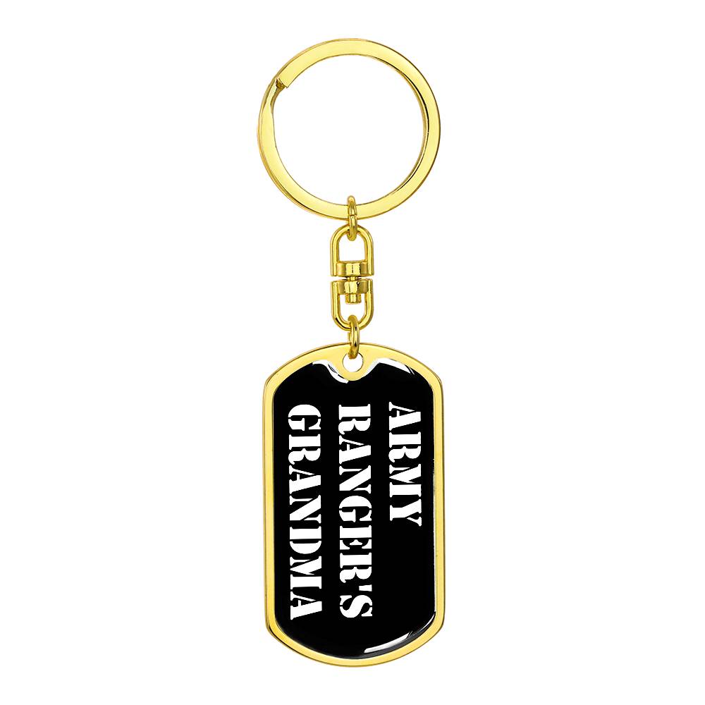 Army Ranger's Grandma v3 - Luxury Dog Tag Keychain