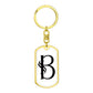 Initial B v001-14 - Luxury Dog Tag Keychain
