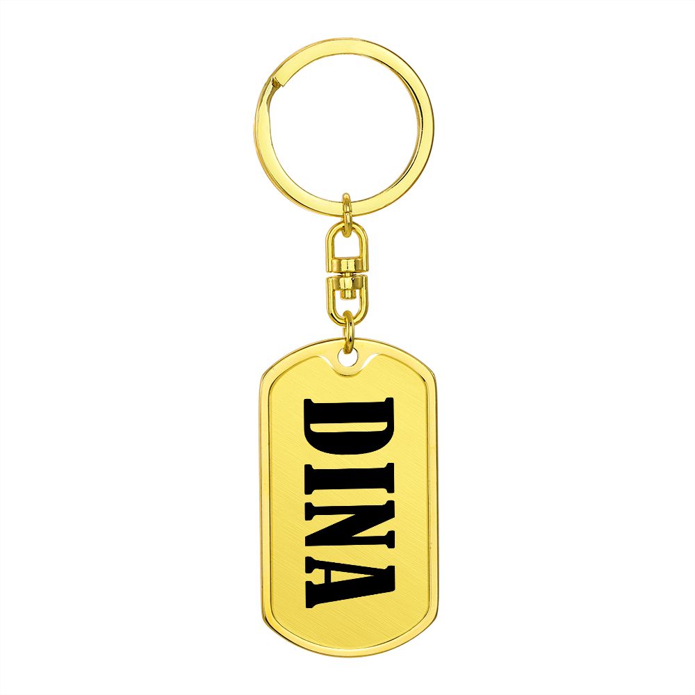 Dina v01 - Luxury Dog Tag Keychain