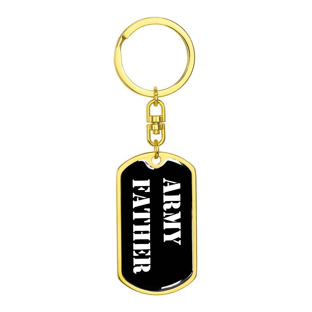 Army Father v3 - Luxury Dog Tag Keychain