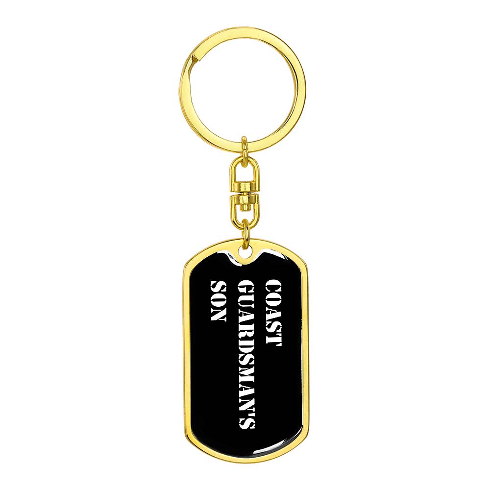 Coast Guardsman's Son v3 - Luxury Dog Tag Keychain