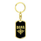 Dana v02a - Luxury Dog Tag Keychain