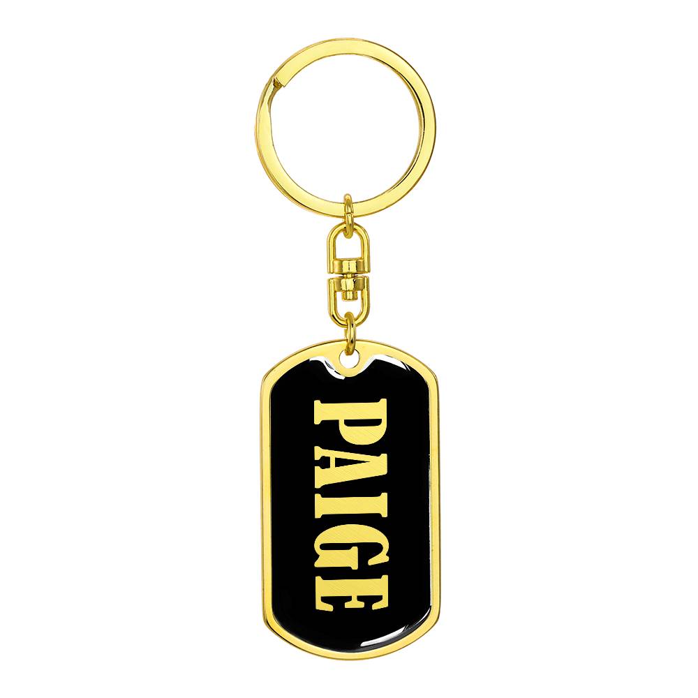 Paige v02 - Luxury Dog Tag Keychain