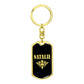 Natalie v02a - Luxury Dog Tag Keychain