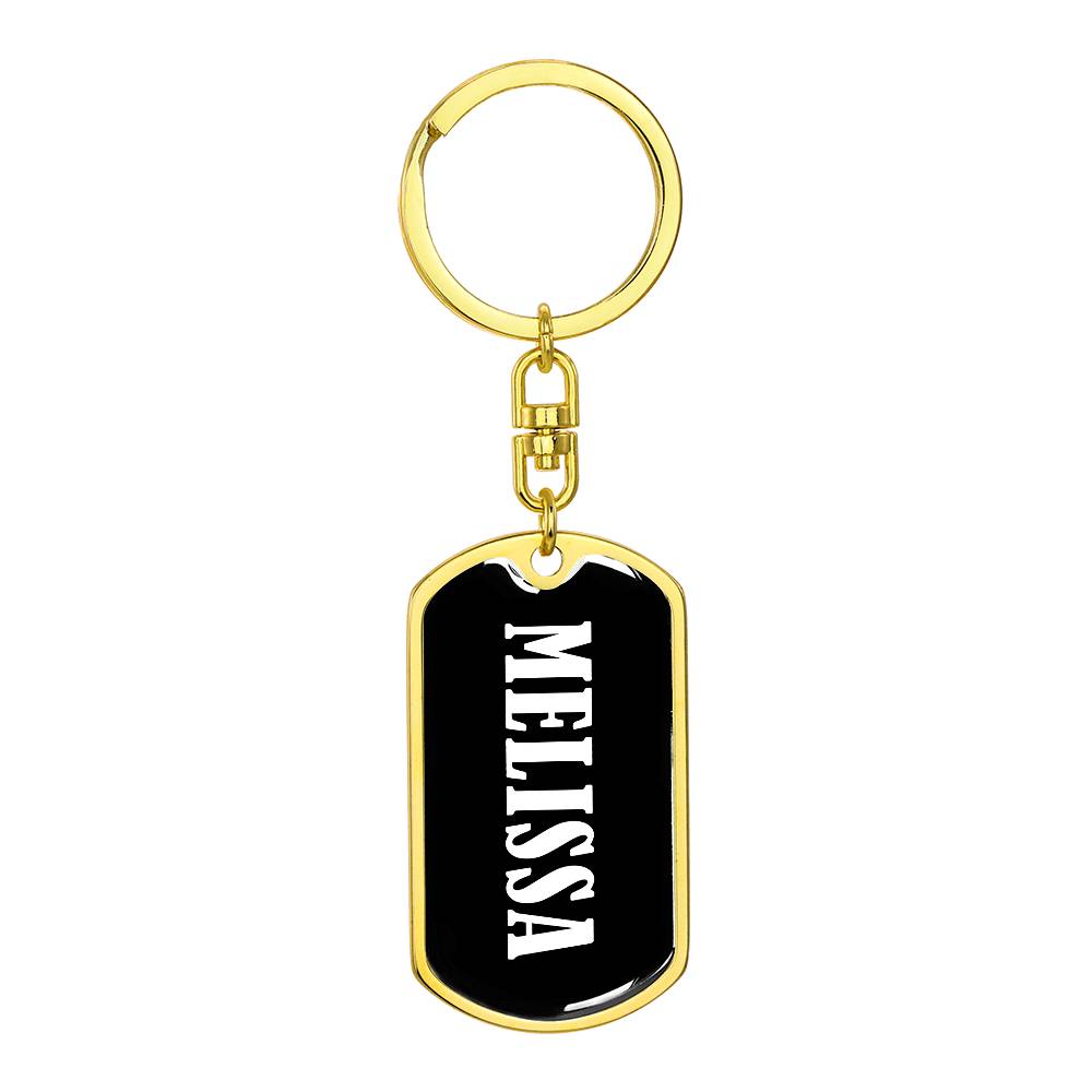 Melissa v01w - Luxury Dog Tag Keychain