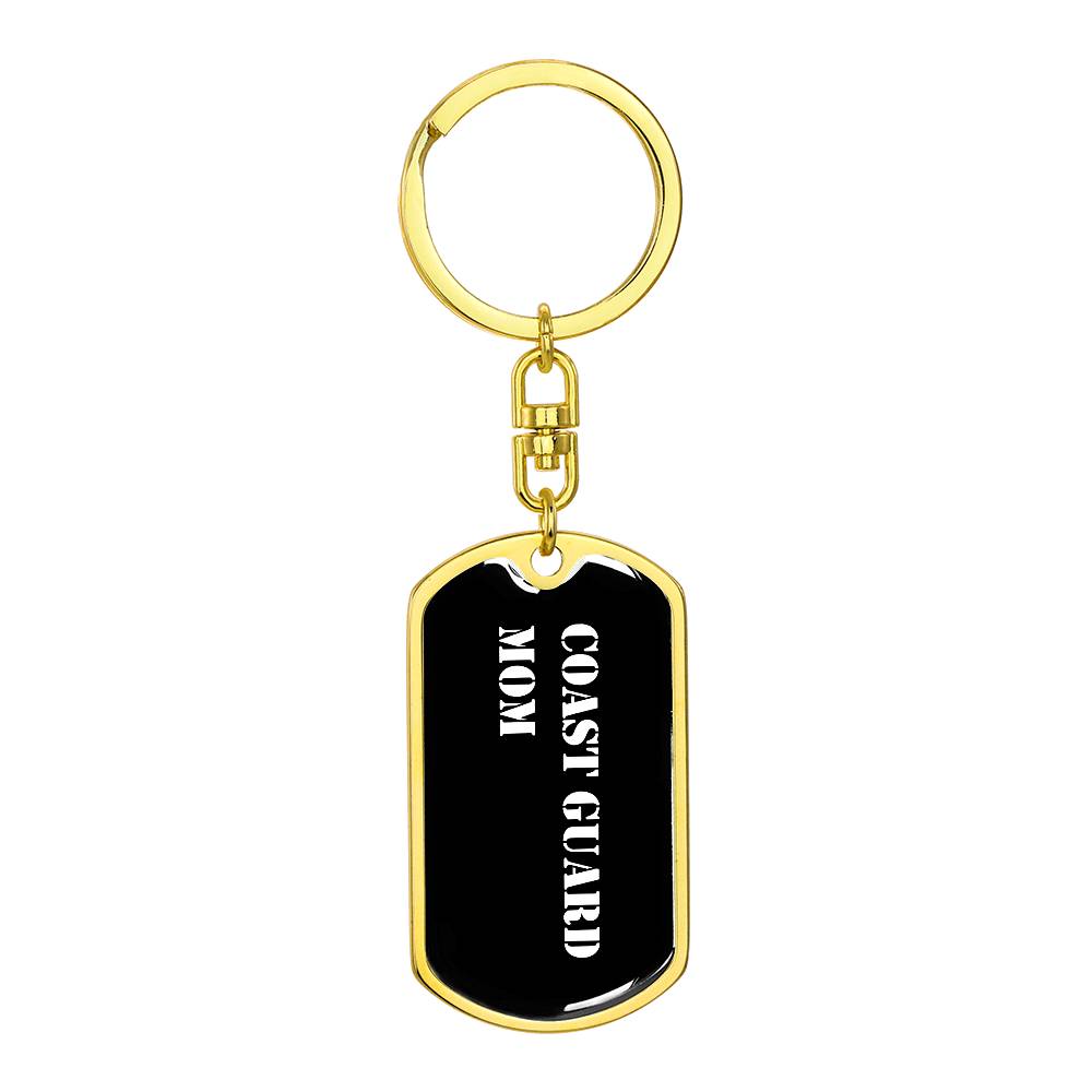 Coast Guard Mom v3 - Luxury Dog Tag Keychain