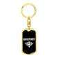 Rosemary v03a - Luxury Dog Tag Keychain