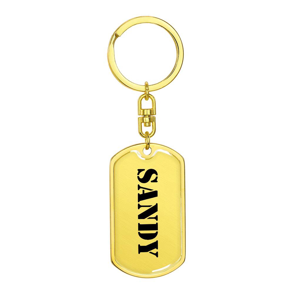 Sandy - Luxury Dog Tag Keychain