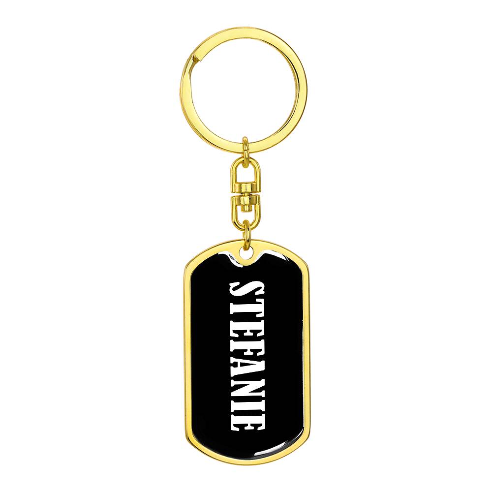 Stefanie v03 - Luxury Dog Tag Keychain