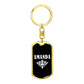 Amanda v03a - Luxury Dog Tag Keychain