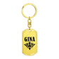 Gina v01a - Luxury Dog Tag Keychain