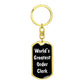 World's Greatest Order Clerk v3 - Luxury Dog Tag Keychain