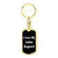 Love My Indian Ringneck v3 - Luxury Dog Tag Keychain